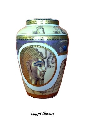 Ägyptische Porzellan-Vase König Tutanchamun