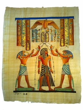 Papyrus, Horus mit Pharao Toth