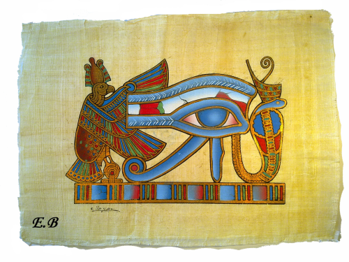 Ägyptischer Papyrus. Das Auge des Horus