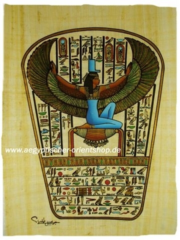 Ägyptischer Papyrus Göttin Isis