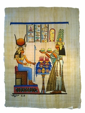 Papyrus Nefertari und die Göttin Hathor