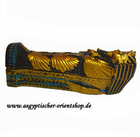 Tutanchamun Sarkophag mit Mumie, 13 cm.