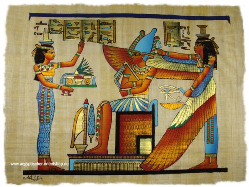 Papyrus Nepthys, Isis und Maat.