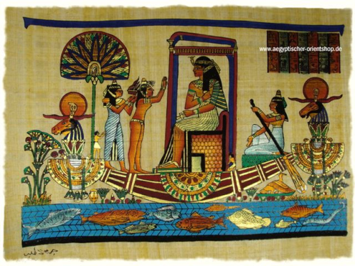 Ägyptischer Papyrus Königin Kleopatra
